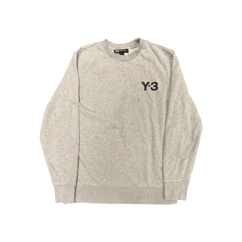 Y-3 Adidas Yohji Yamamoto Sweatshirt Mens Large Grey Excellent CF1802 Logo
